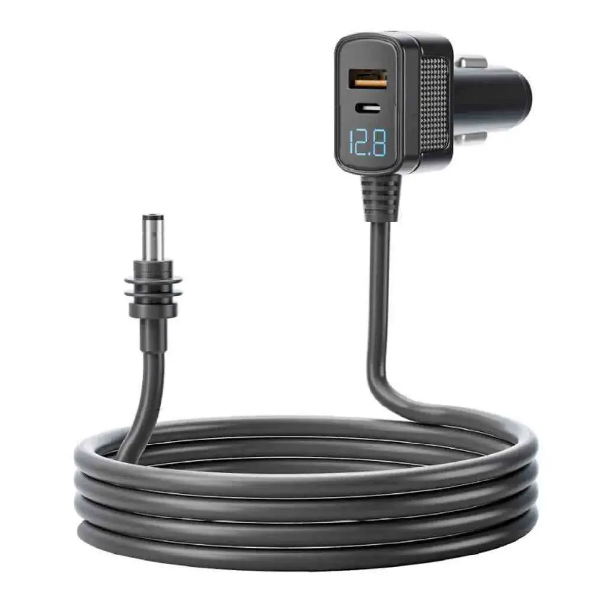 Starlink Mini 150W heavy duty dual car adapter main shot, 150W DC +65W PD aluminum shell for large RV motorhome